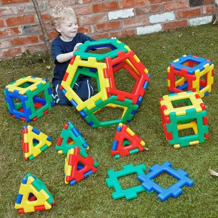 Конструктор Polydron (Гигантски) - Петте платонови тела (52 части)