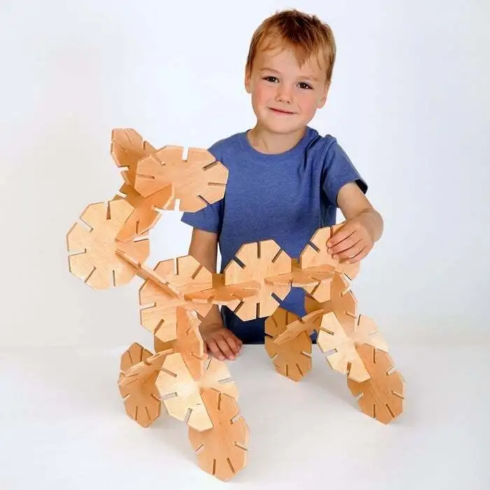 Конструктор Polydron (дървен) - Октагон (20 части)