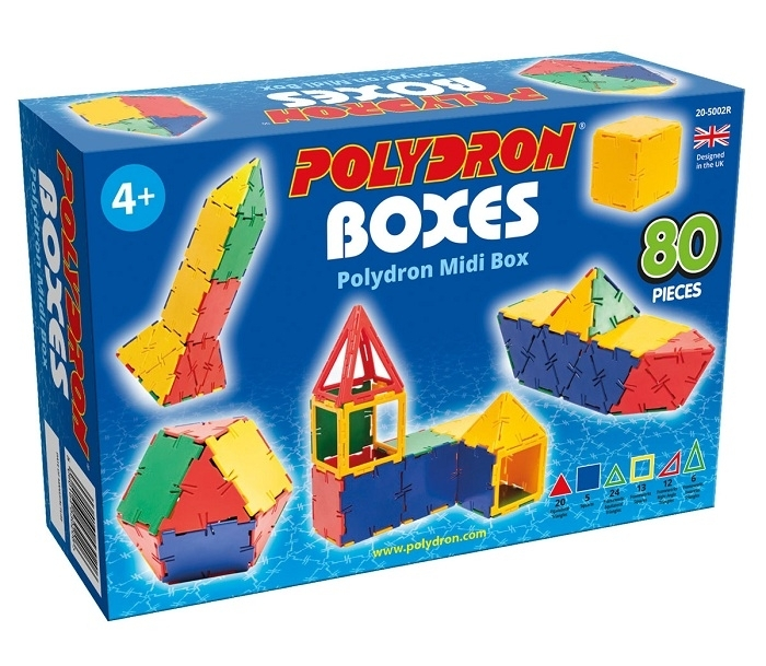 Конструктор Polydron (малък размер) - Геометрични фигури (80 части)