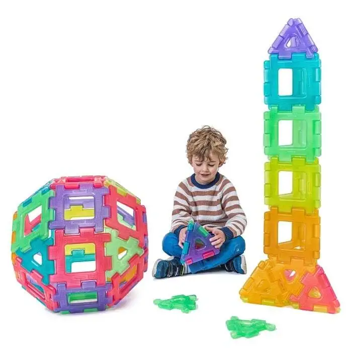 Конструктор Polydron (Гигантски) - Полупрозрачен (60 части)