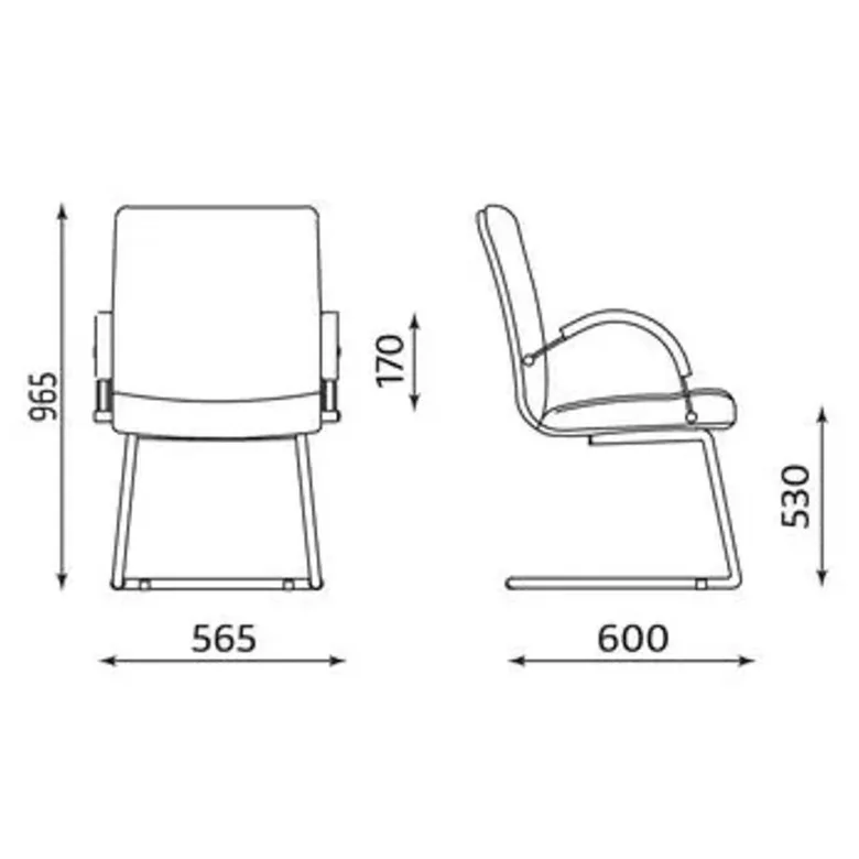 Посетителски стол Nadir Steel CF/LB SP