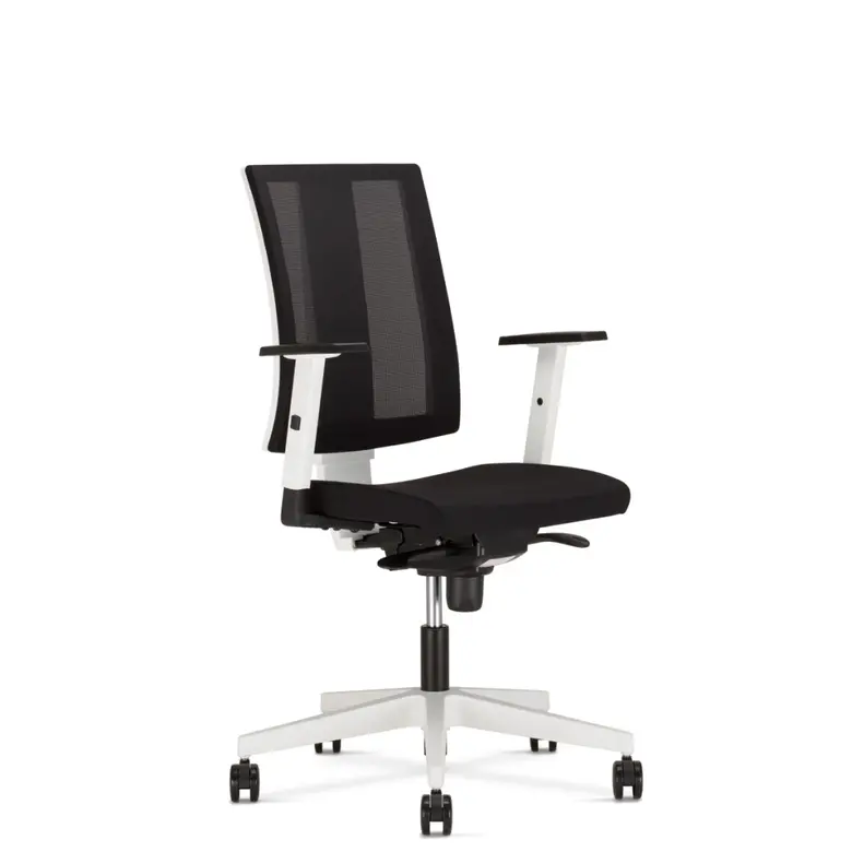 Работен стоол Navigo White MESH Plus