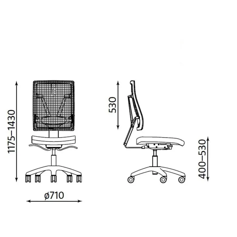 Работен стол 4ME Mesh White POL