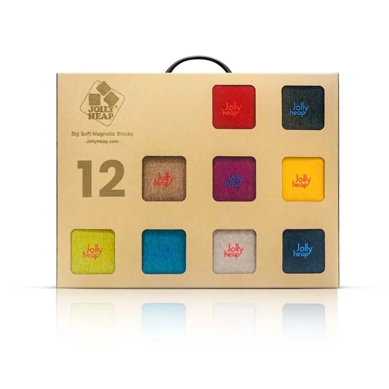 JollyHeap Pixi Магнитни кубчета  1325 12 бр. Сиво / оранжево