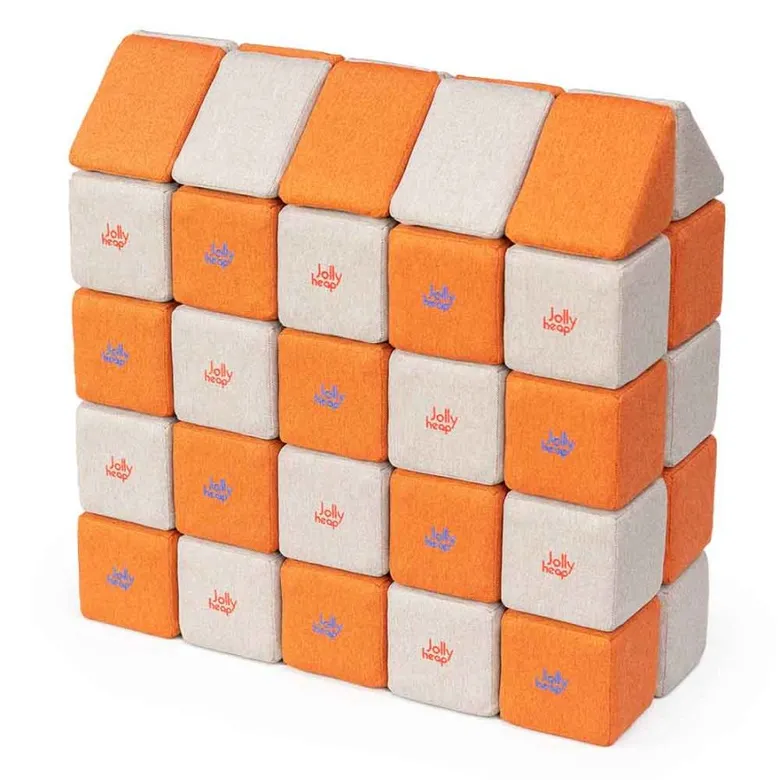 JollyHeap Medium Магнитни кубчета 1325 50 бр. Сиво / оранжево