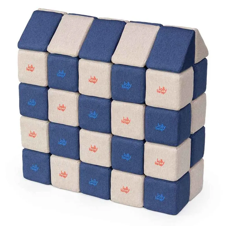 JollyHeap Medium Магнитни кубчета 1326 50 бр. Сиво / синьо