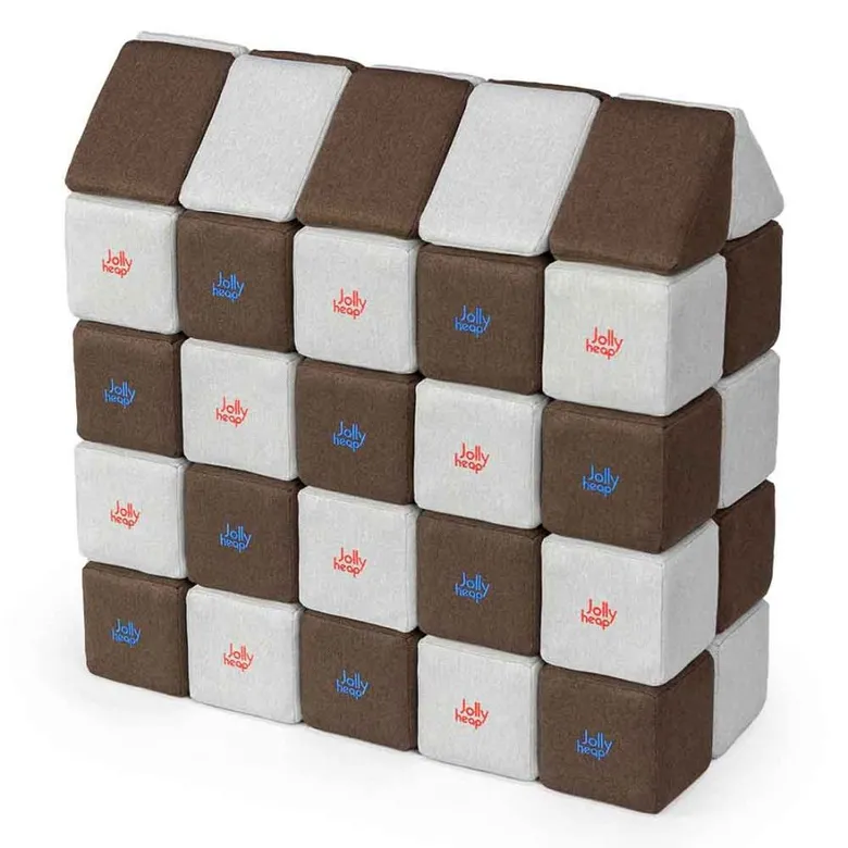 JollyHeap Medium Магнитни кубчета 1524 50 бр. Светло сиво / тъмно кафяво