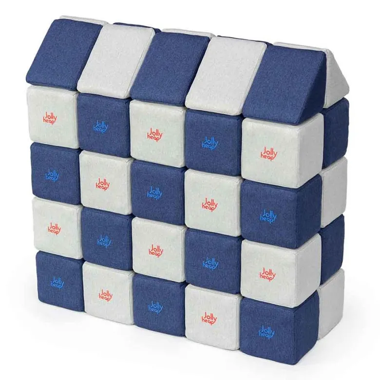 JollyHeap Medium Магнитни кубчета 1526 50 бр. Светло сиво / синьо