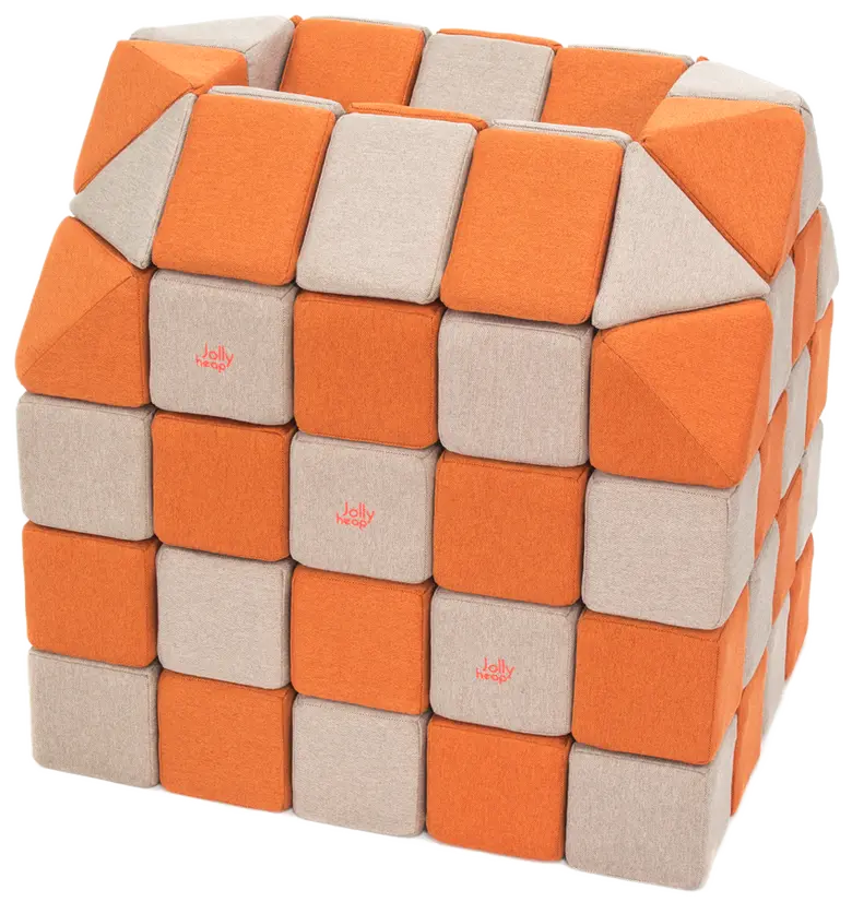 JollyHeap CREATIVE Магнитни кубчета 1325 100 бр. Сиво / оранжево
