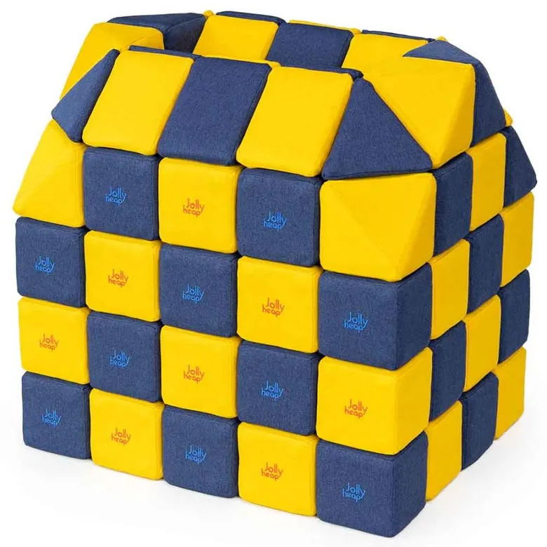 JollyHeap CREATIVE Магнитни кубчетае 1626 100 бр. Жълто / синьо