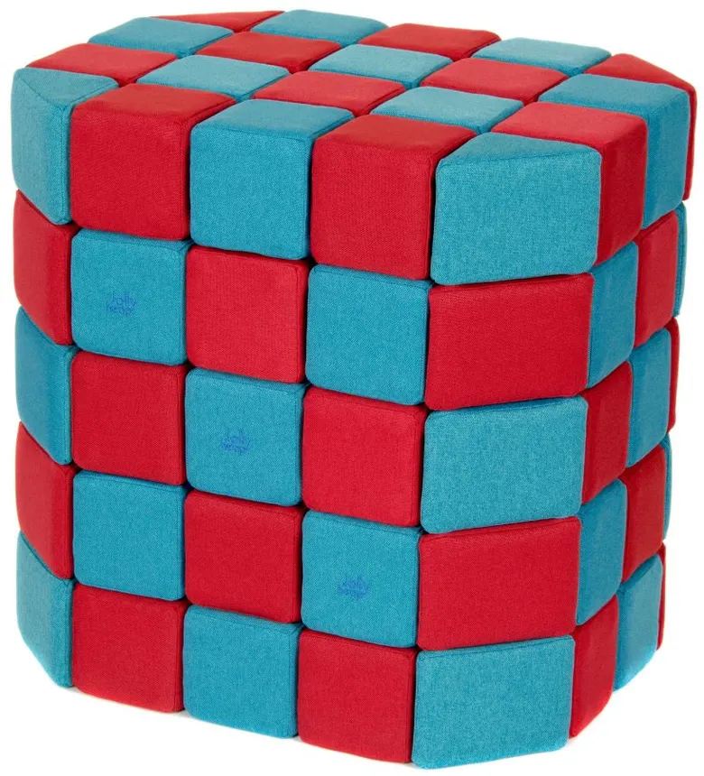 JollyHeap BASIC Магнитни кубчета 1223 100 бр. Червено / тюркоазено