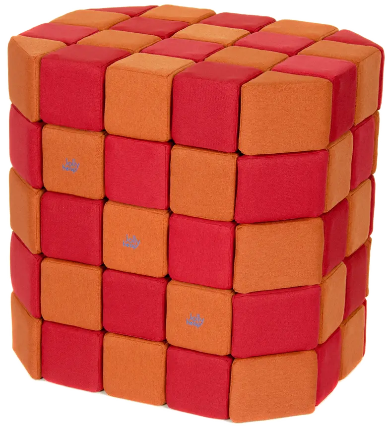 JollyHeap BASIC Магнитни кубчета 1225 100 бр. Червено / оранжево