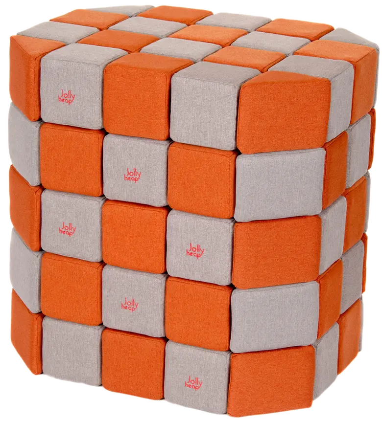 JollyHeap BASIC Магнитни кубчета 1325 100 бр. Сиво / оранжево