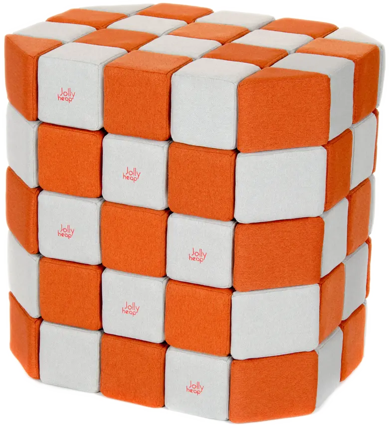 JollyHeap BASIC Магнитни кубчета 1525 100 бр. Светло сиво / оранжево