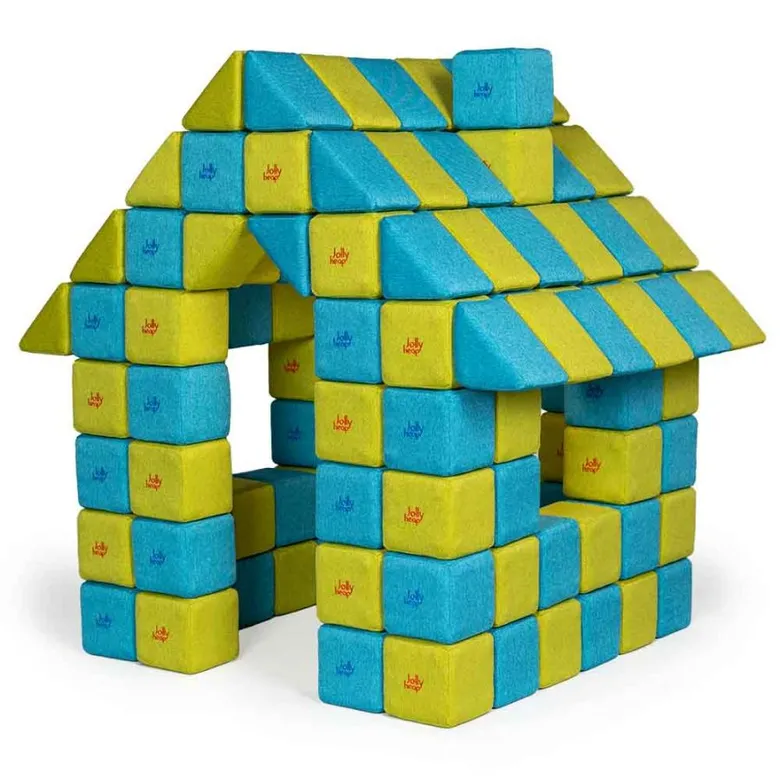 JollyHeap JOY Магнитни кубчета 1123 150 бр. Зелено / тюркоаз