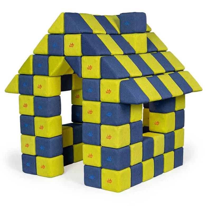 JollyHeap JOY Магнитни кубчета 1126 150 бр. Зелено / синьо