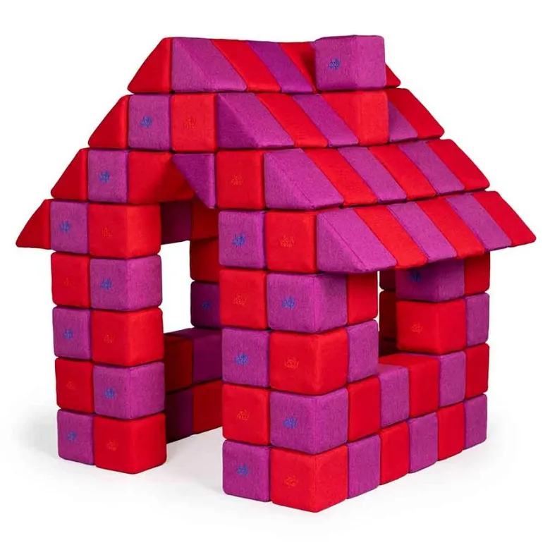 JollyHeap JOY Магнитни кубчета 1221 150 бр. Червено/виолетово