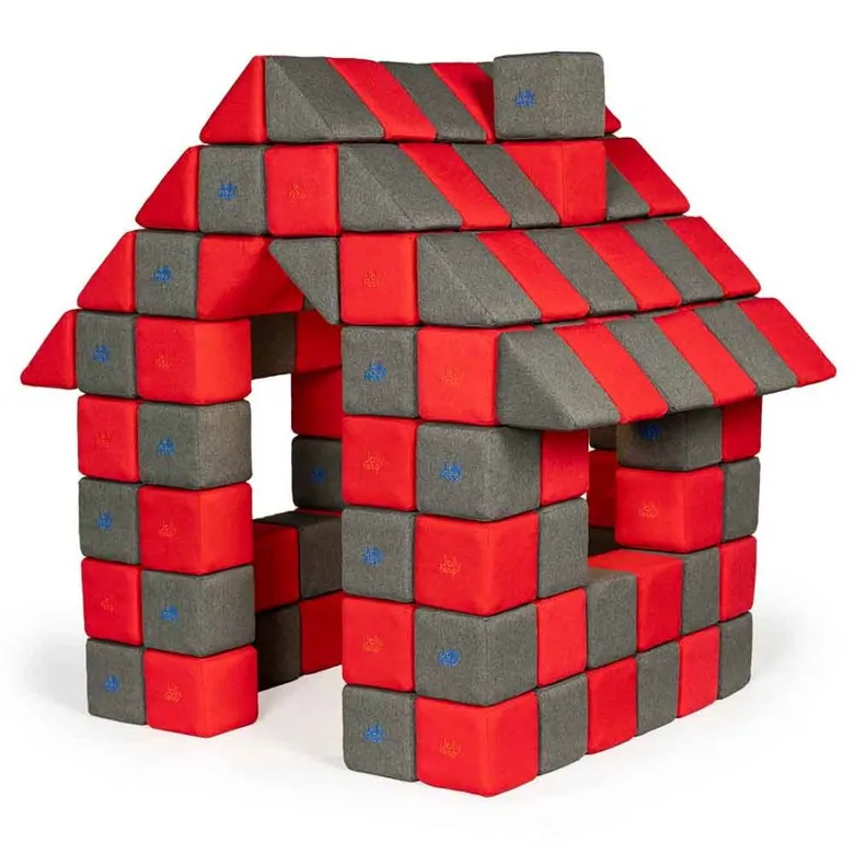 JollyHeap JOY Магнитни кубчета 1222 150 бр. Червено / тъмно сиво