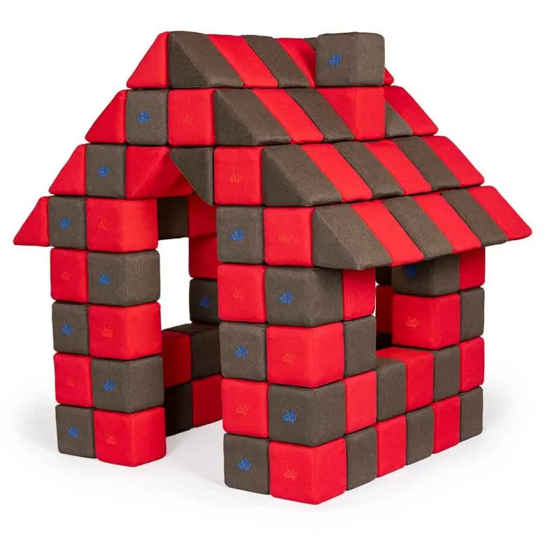 JollyHeap JOY Магнитни кубчета 1224 150 бр. Червено / тъмно кафяво