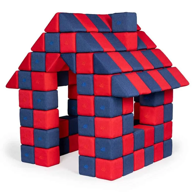 JollyHeap JOY Магнитни кубчета 1226 150 бр. Червено / синьо