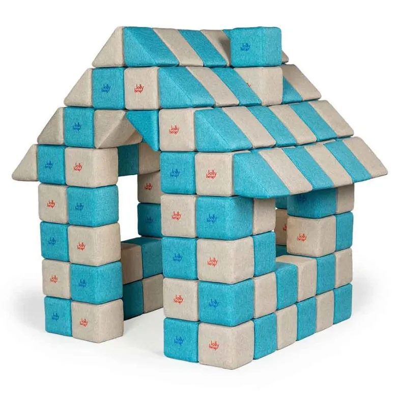 JollyHeap JOY Магнитни кубчета 1323 150 бр. Сиво / тюркоаз