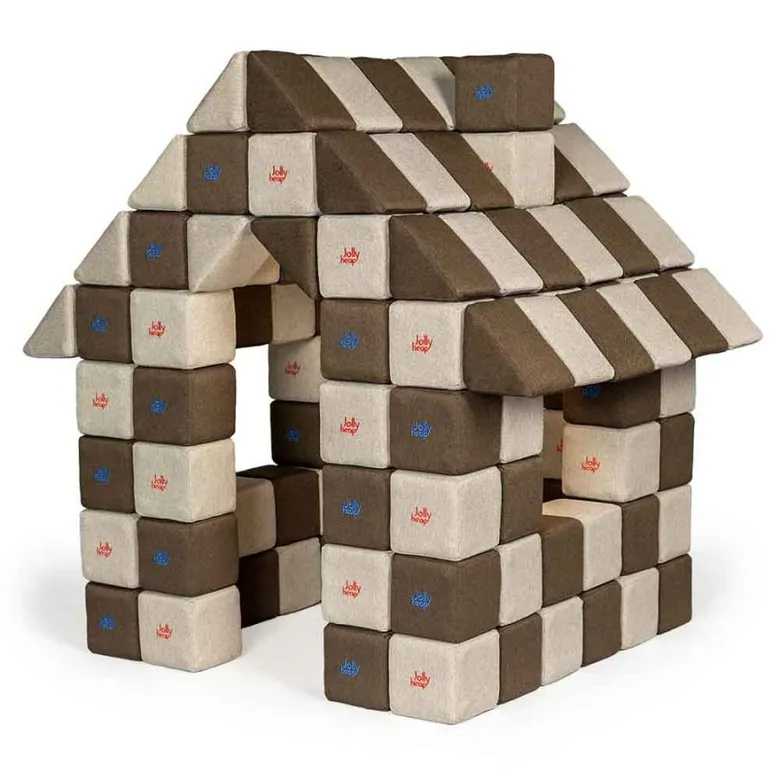 JollyHeap JOY Магнитни кубчета 1324 150 бр. Сиво / кафяво