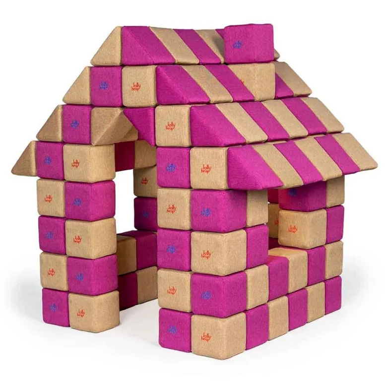 JollyHeap JOY Магнитни кубчета 1421 150 бр. Светло кафяво/виолетово