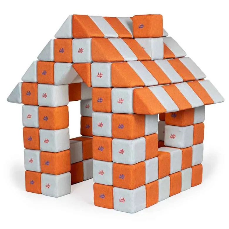 JollyHeap JOY Магнитни кубчета1525 150 бр. Светло сиво / оранжево