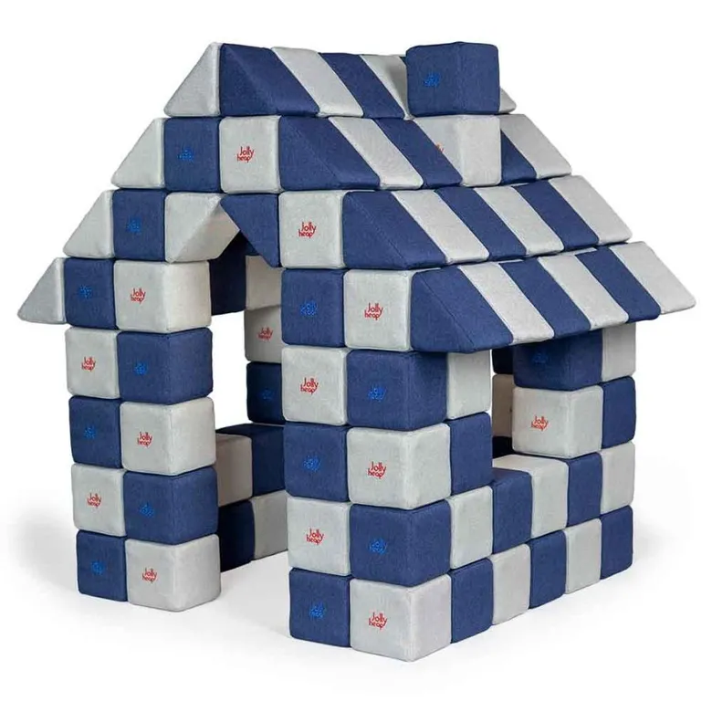 JollyHeap JOY Магнитни кубчета 1526 150 бр. Светло сиво / синьо