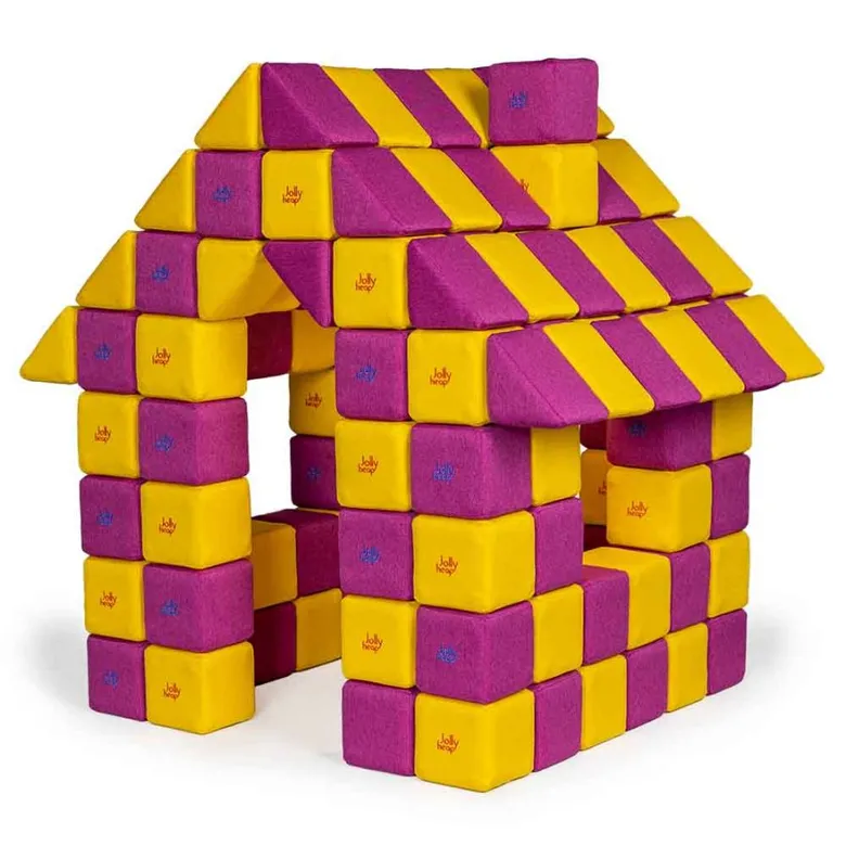 JollyHeap JOY Магнитни кубчета 1621 150 бр. Жълто/виолетово