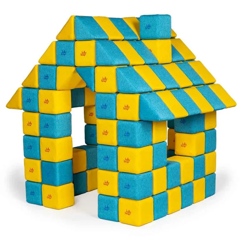 JollyHeap JOY Магнитни кубчета 1623 150 бр. Жълто / тюркоазено