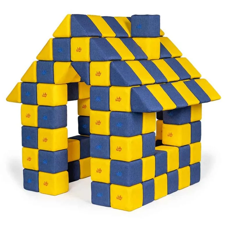 JollyHeap JOY Магнитни кубчета 1626 150 бр. Жълто / синьо
