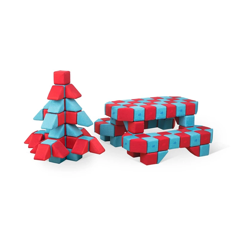 JollyHeap JOY Магнитни кубчета1525 150 бр. Светло сиво / оранжево