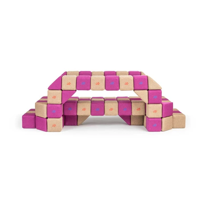 JollyHeap BASIC Магнитни кубчета 1525 100 бр. Светло сиво / оранжево