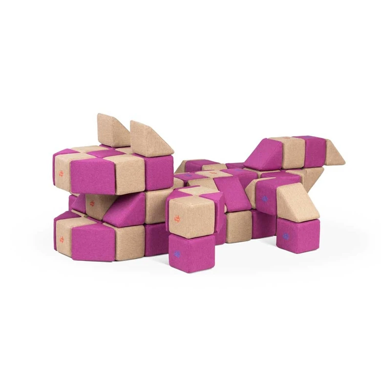 JollyHeap CREATIVE Магнитни кубчета 1323 100 бр. Сиво / тюркоаз