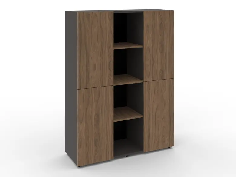 Офис Библиотека Модерна – 4 рафта, 4 врати – 120 х 40 х 160 см