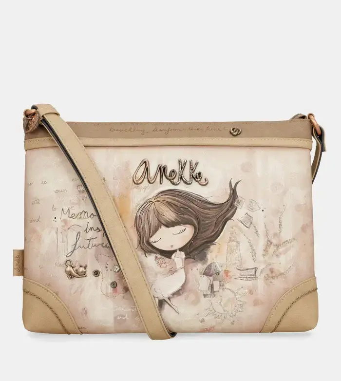 Дамска чанта Large printed crossbody bag Memories, 40803-701, 30/22/5 cm