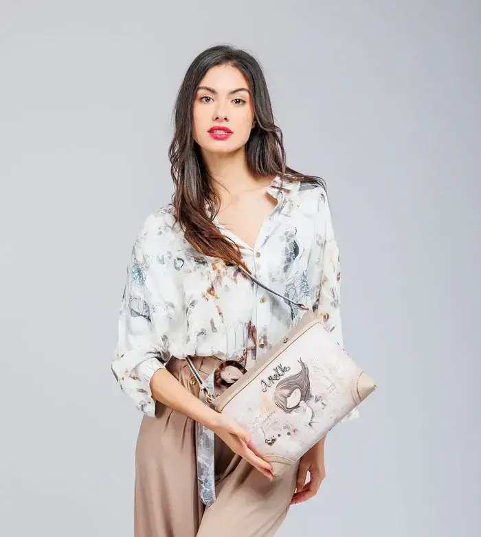 Дамска чанта Large printed crossbody bag Memories, 40803-701, 30/22/5 cm