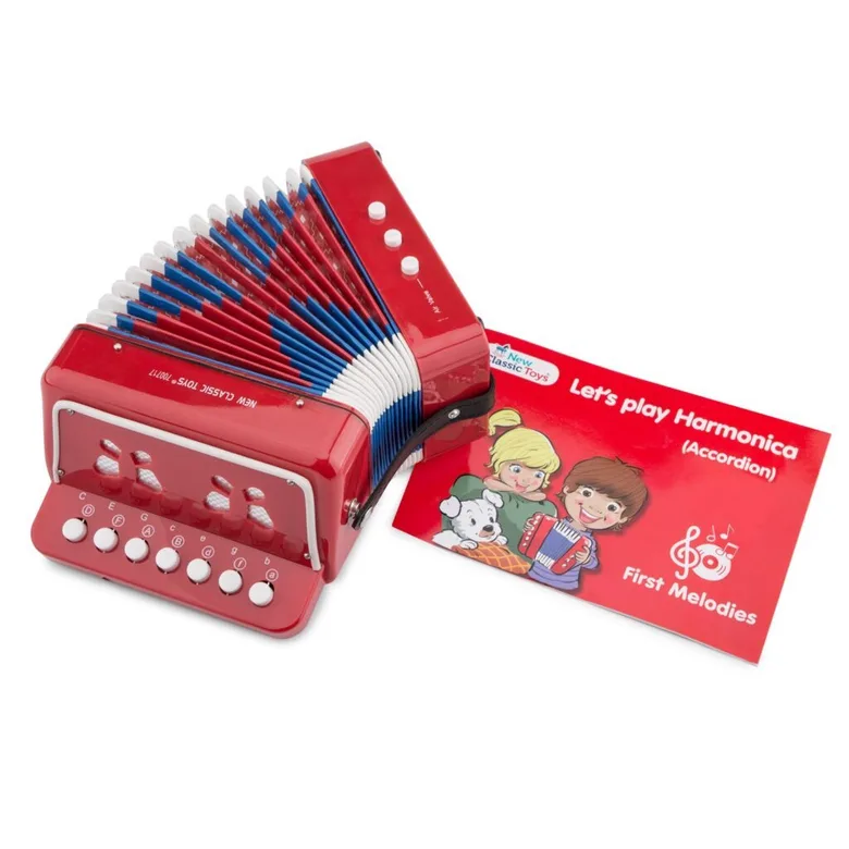 Червен акордеон за деца от New Classic toys