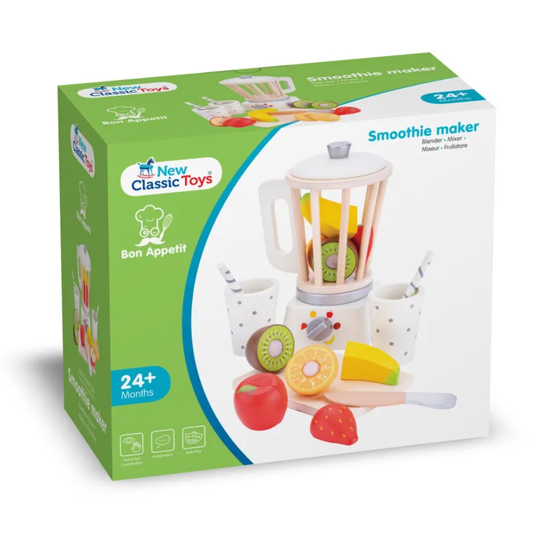 Детски дървен шейкър с плодове от New classic toys