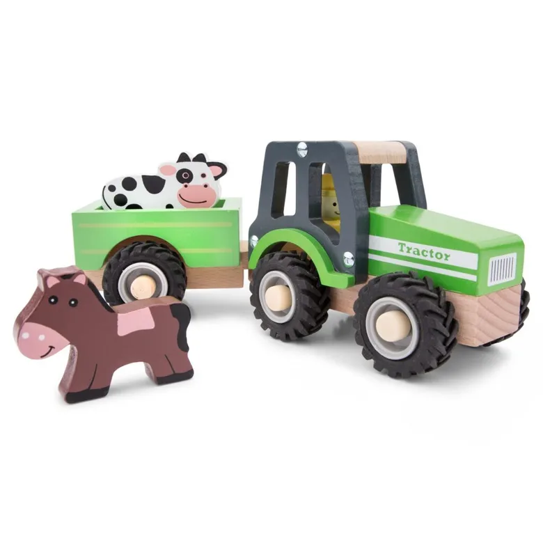 Трактор с ремарке и животните от фермата от New Classic Toys 