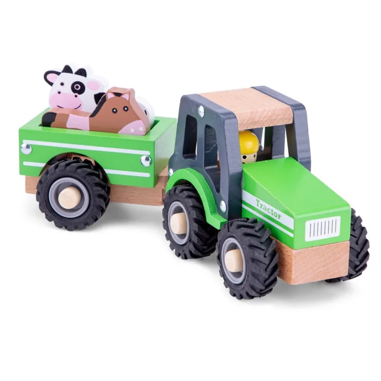 Трактор с ремарке и животните от фермата от New Classic Toys 