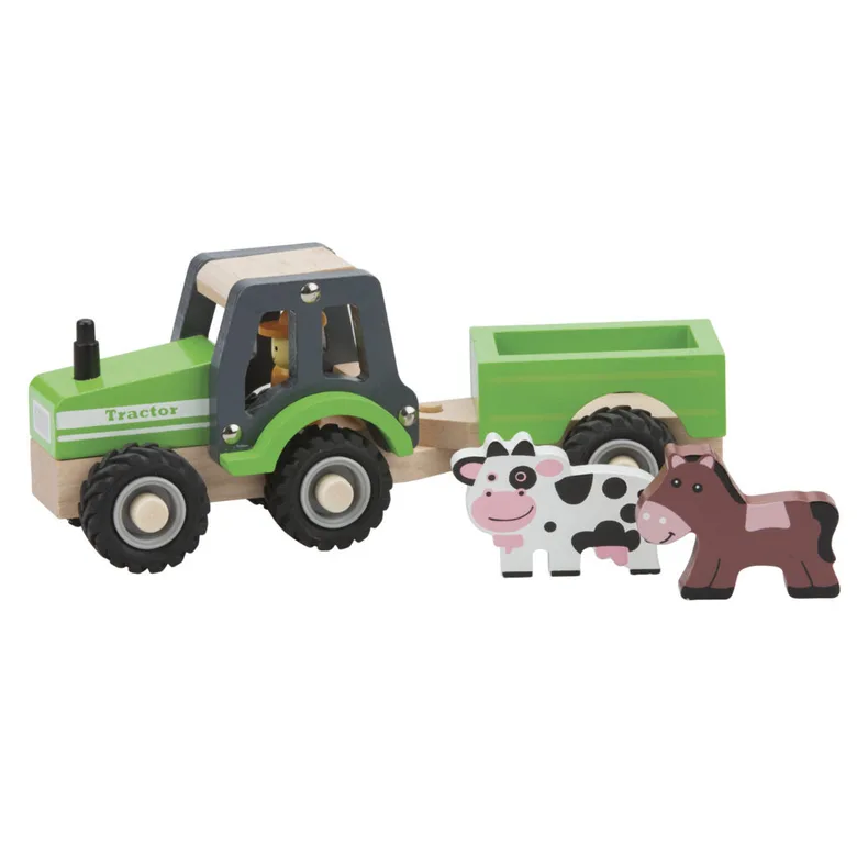 Трактор с ремарке и животните от фермата от New Classic Toys 