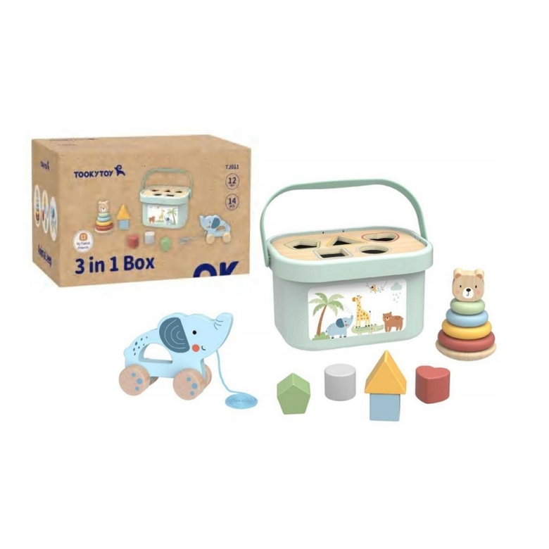 Tooky Toy Кутия с три бебешки играчки