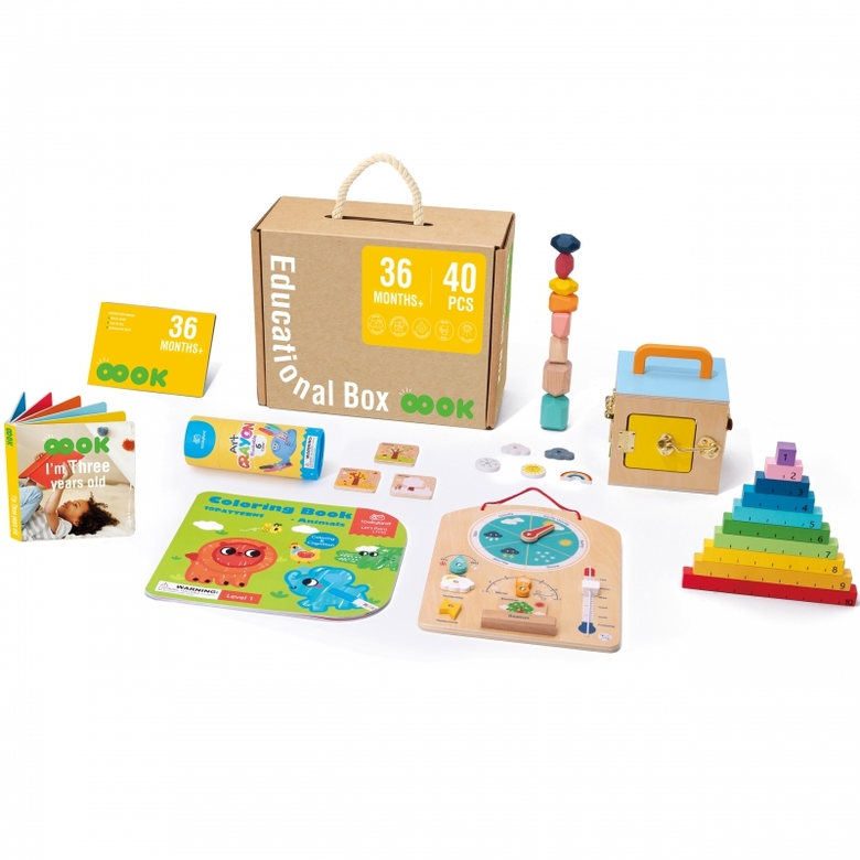 Tooky toy Монтесори образователен комплект с 6 игри