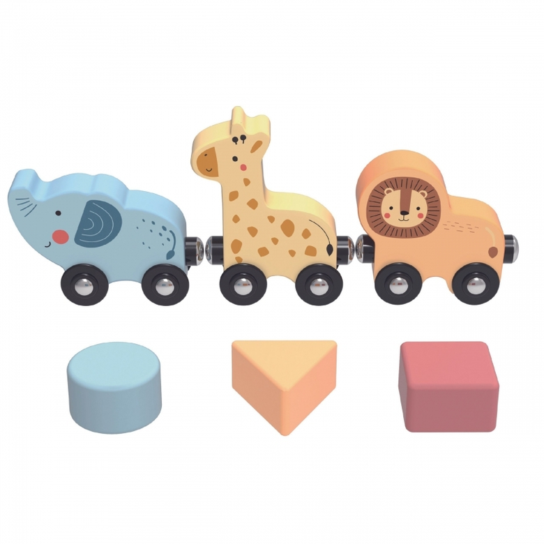 Tooky toy дървена масичка с игри в пастелни цветове