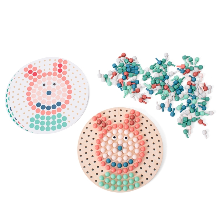 Дървена мозайка с примерни карти BS Toys