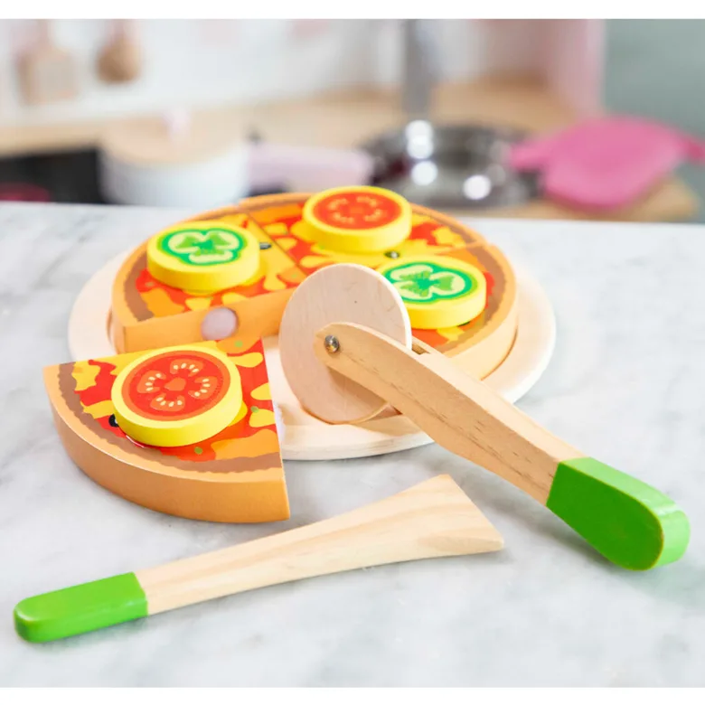 Детска дървена пица за рязане от New classic toys
