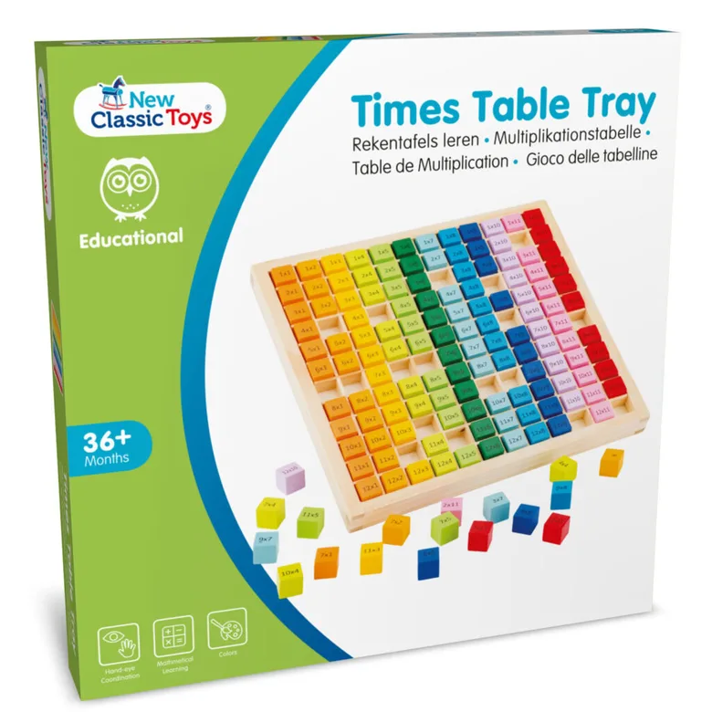 Дървена таблица за умножение и математическа игра – New Classic Toys образователна играчка