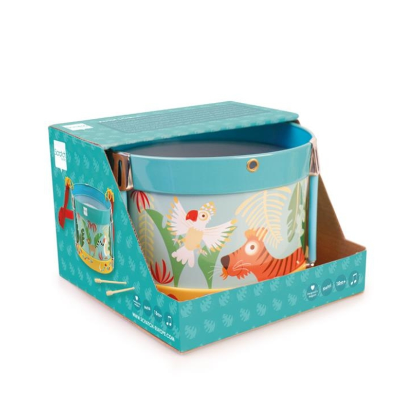 Scratch Детско цветно барабанче